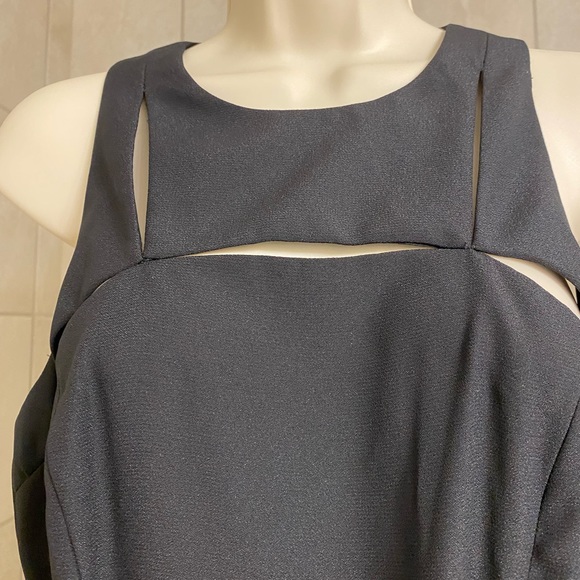 Vintage Adrianna Papell Evening black cocktail dress with bodice slits, size 10 - Picture 8 of 11